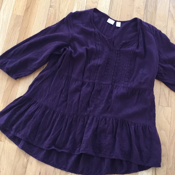 Westbound Woman purple tunic/pleats/layered skirts - Picture 1 of 8